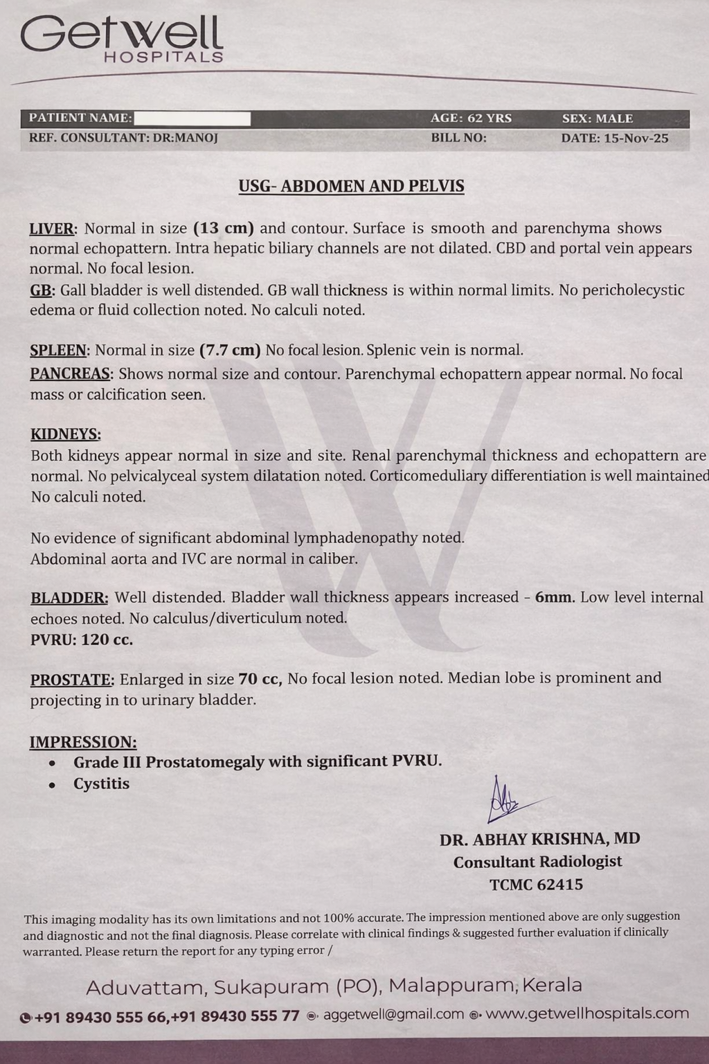 chandran prostate before