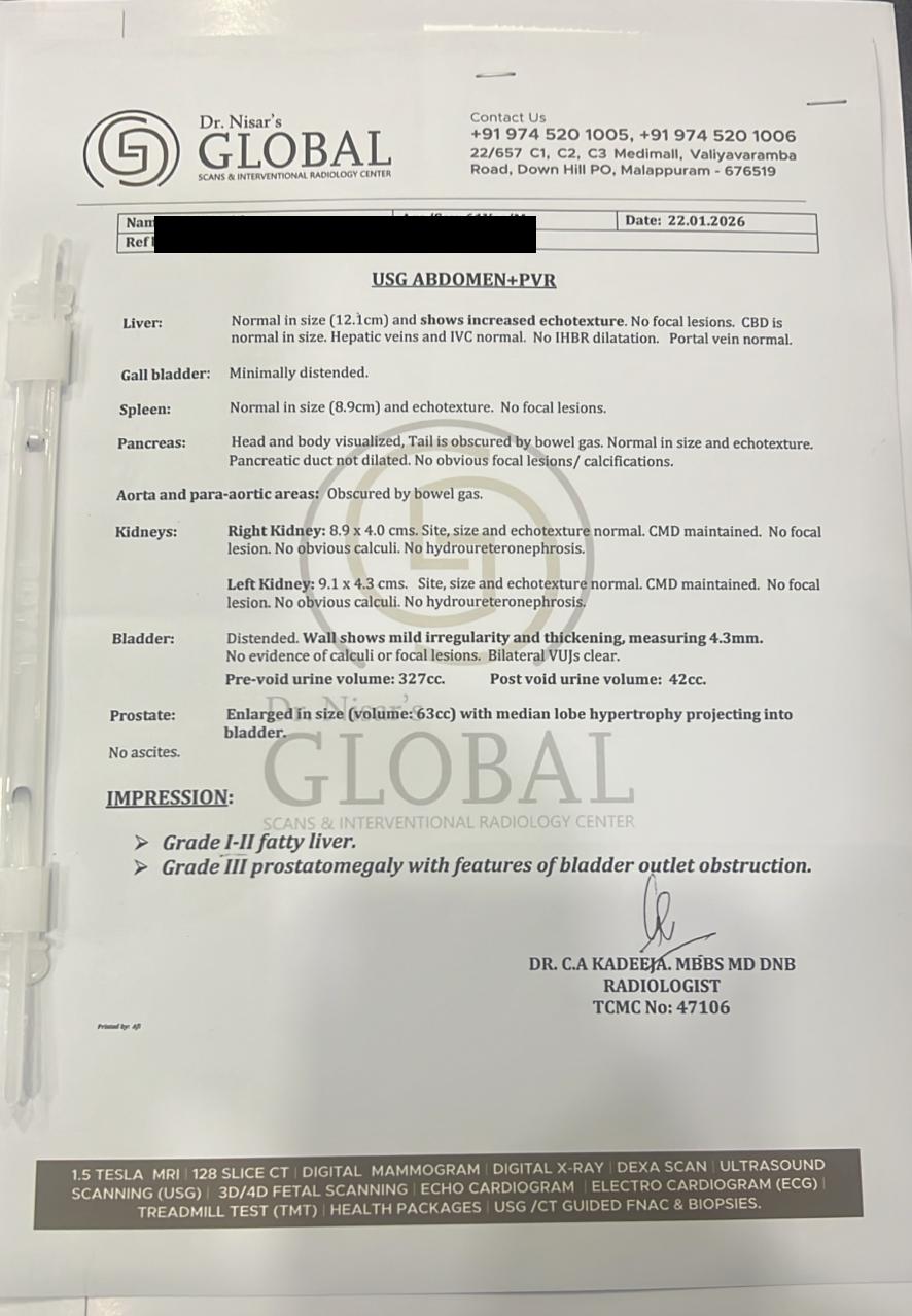 haridasan prostate after